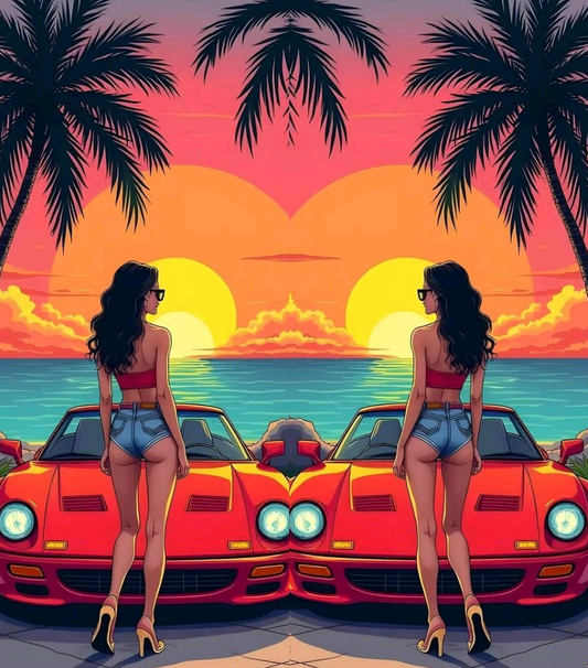 Vice City Tropical Sunset Drive | Lighter | Gift Craft