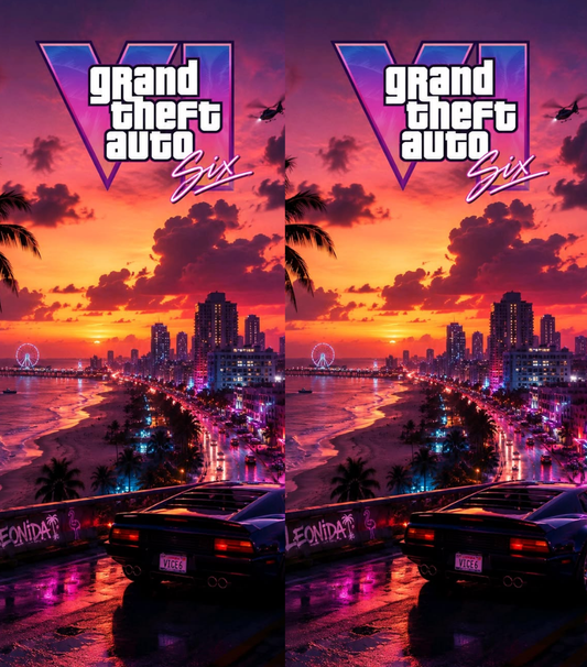 Vice City Neon Miami Sunset | Lighter | Gift Craft