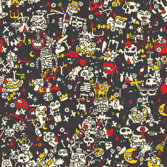 Gothic Halloween Doodle Full Wrap Edition Lighter | Gift Craft