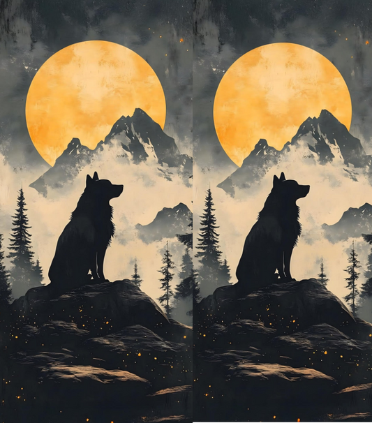 Moonlit Wolf 🌕🐺 | Lighter | Gift Craft