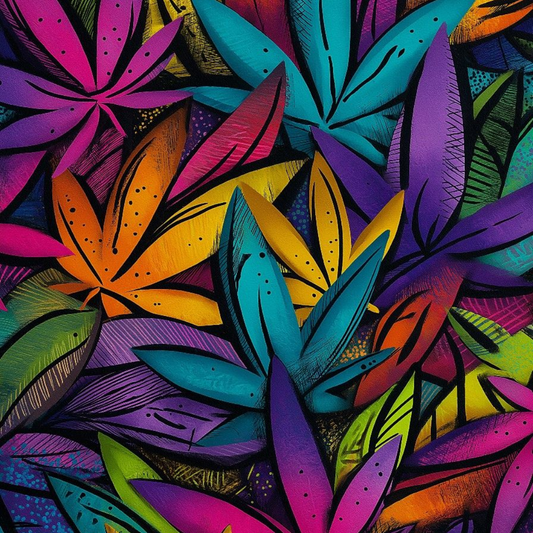 Colorful Tropical Leaf Full Wrap Edition Lighter | Gift Craft