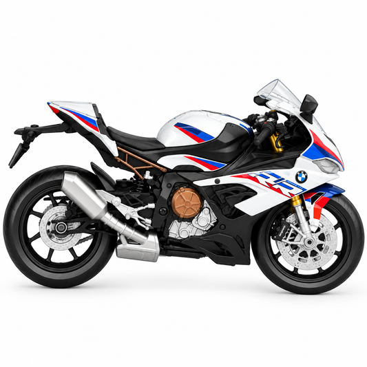 BMW S1000RR 1:12 Scale Model Sports Bike – White & M Sport Edition