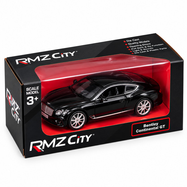 Black Bentley Continental GT Die-Cast Model Car – RMZ City