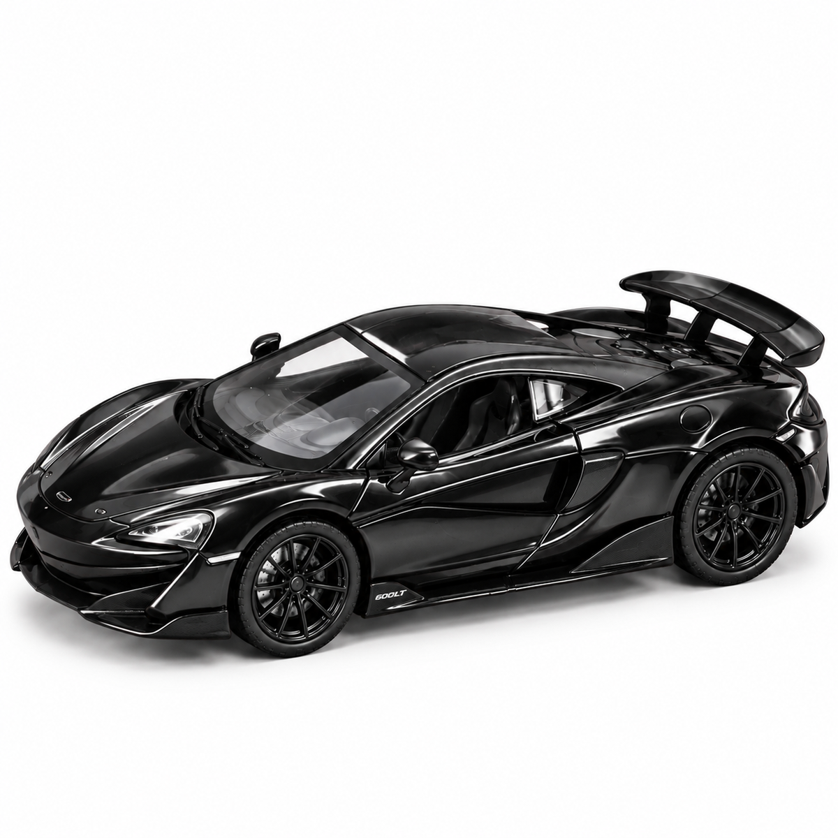 McLaren 600LT 1:24 Scale Model Car – Glossy Black Edition
