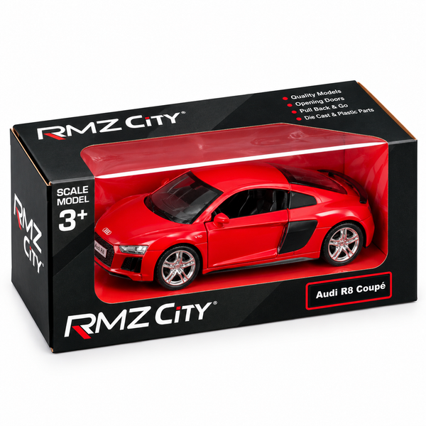 Red Audi R8 Coupé Die-Cast Model Car – RMZ City