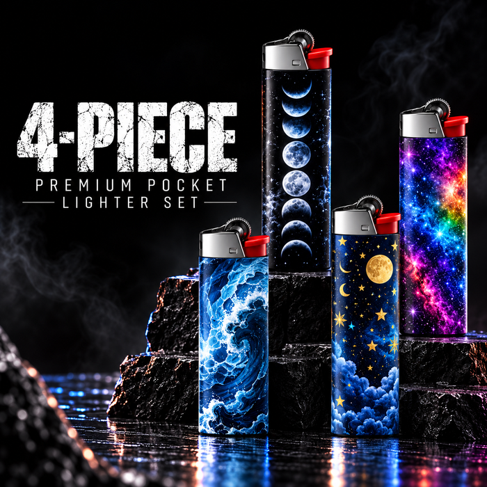 4-Piece Premium Pocket Lighter Set