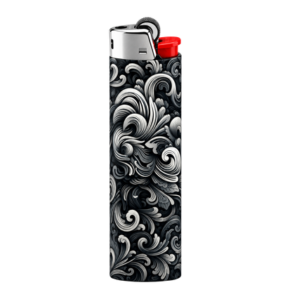 Monochrome Waves 🌊 Full Wrap Edition Lighter | Gift Craft