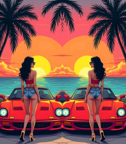 Vice City Tropical Sunset Drive | Lighter | Gift Craft