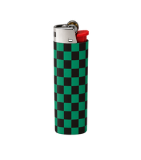 Green & Black Checkerboard Full Wrap Edition Lighter | Gift Craft