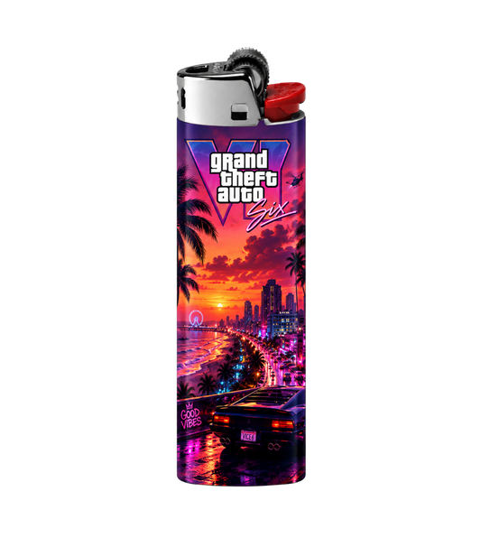 Vice City Neon Miami Sunset | Lighter | Gift Craft