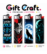 WOLF Lighter Pack | 4-Piece Art Set | Gift Craft BD