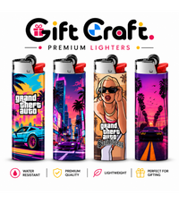 Grand Theft Auto (GTA) Lighter Pack | 4-Piece Art Set | Gift Craft BD