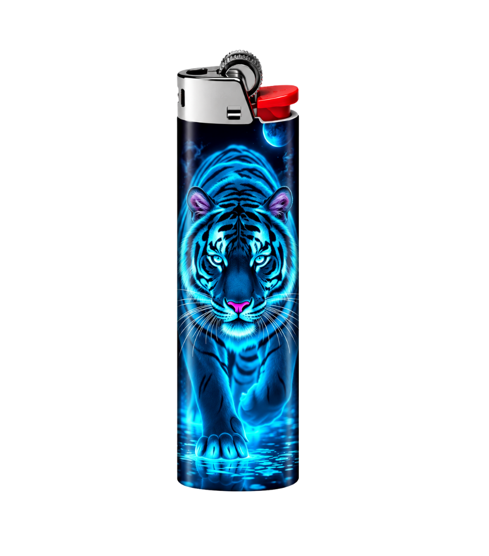 Neon Tiger Pack Lighter Pack | 4-Piece Art Set | Gift Craft BD