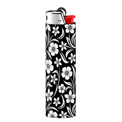 Floral Noir Full Wrap Edition Lighter | Gift Craft