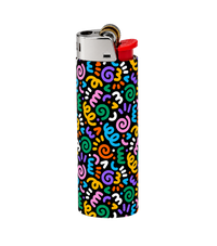 Colorful Doodle Pattern Full Wrap Edition Lighter | Gift Craft