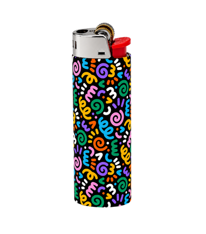 Colorful Doodle Pattern Full Wrap Edition Lighter | Gift Craft
