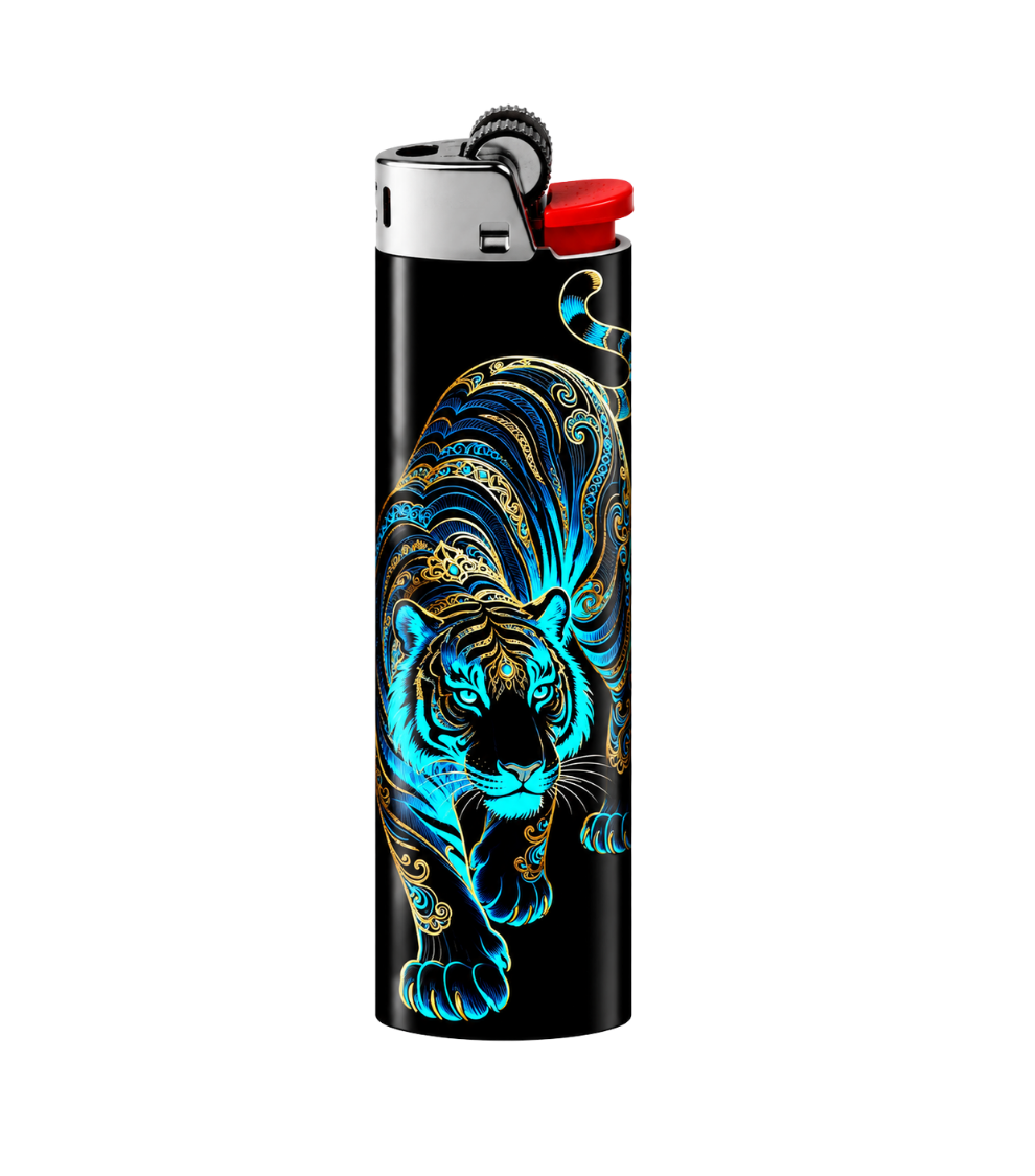 Neon Tiger Pack Lighter Pack | 4-Piece Art Set | Gift Craft BD