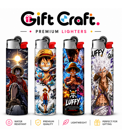 Luffy One piece Lighter Pack | 4-Piece Art Set | Gift Craft BD