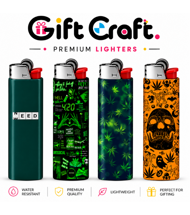 Hemp Lighter Pack | 4-Piece Art Set | Gift Craft BD