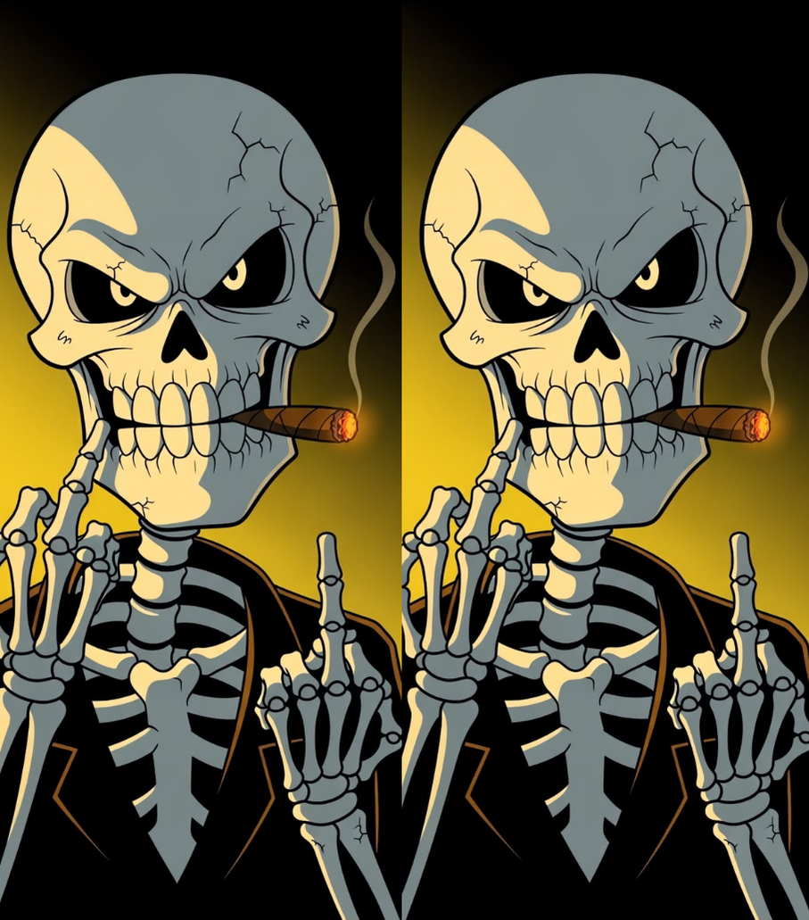 Smoking Skull Skeleton | Lighter | Gift Craft