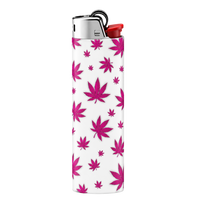 Pink Pot Leaf Bloom 🌸 Full Wrap Edition Lighter | Gift Craft