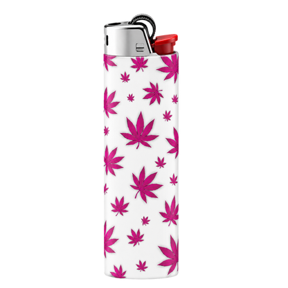 Pink Pot Leaf Bloom 🌸 Full Wrap Edition Lighter | Gift Craft
