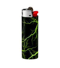 Neon Green Lightning Full Wrap Edition Lighter | Gift Craft