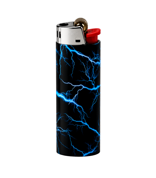 Neon blue Lightning Full Wrap Edition Lighter | Gift Craft