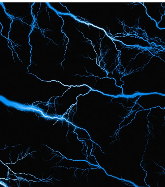 Neon blue Lightning Full Wrap Edition Lighter | Gift Craft