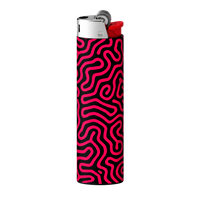 Black Pink Wavy Full Wrap Edition Lighter | Gift Craft