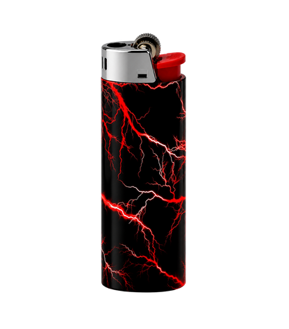 Neon Red Lightning Full Wrap Edition Lighter | Gift Craft