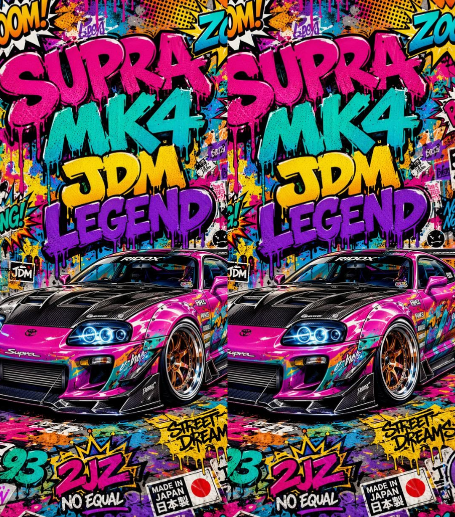 Toyota Supra MK4 13 Dual-Side Edition Lighter | Gift Craft