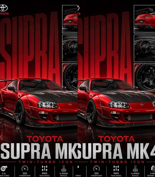 Toyota Supra MK4 11 Dual-Side Edition Lighter | Gift Craft