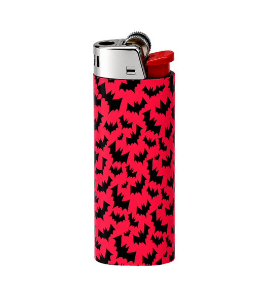Red Bat Pattern Full Wrap Edition Lighter | Gift Craft