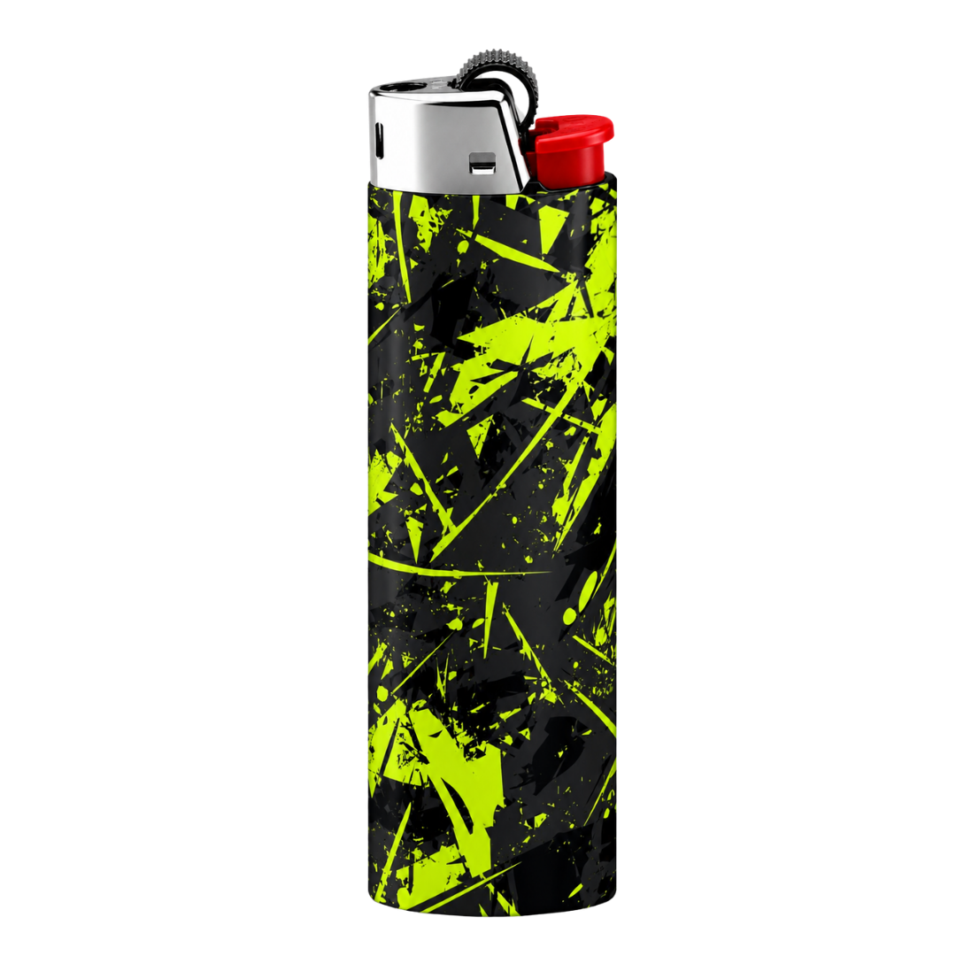 Neon Splatter ⚡ Full Wrap Edition Lighter | Gift Craft