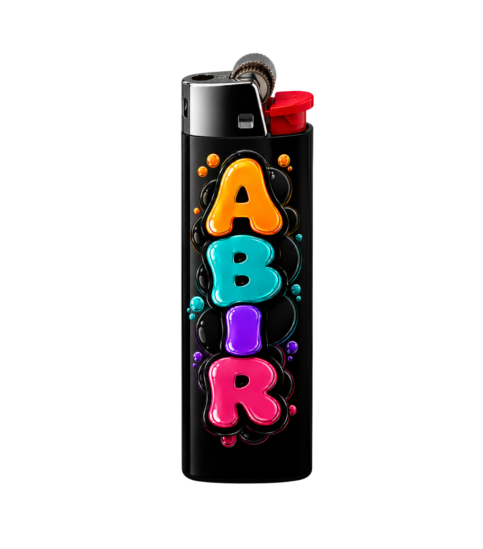 Custom Name Bubble Front Full Wrap Edition Lighter | Gift Craft