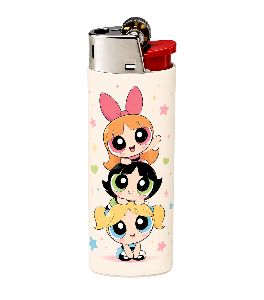 Powerpuff Girls Lighter Pack | 4-Piece Cartoon Set | Gift Craft BD