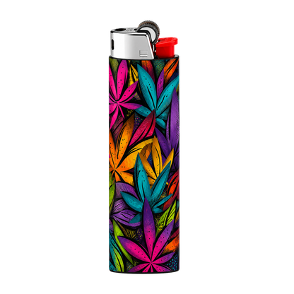 Colorful Tropical Leaf Full Wrap Edition Lighter | Gift Craft