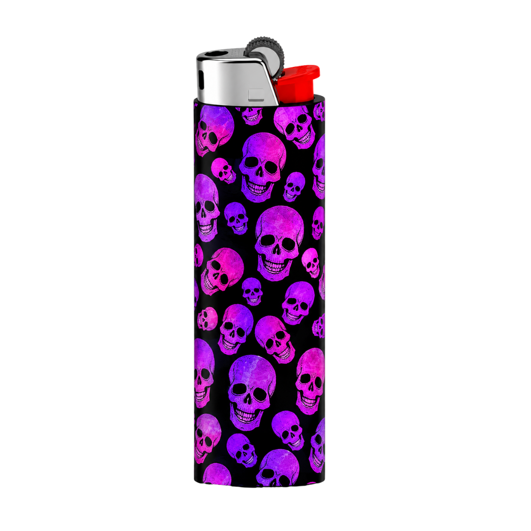 Purple Pink Skull Full Wrap Edition Lighter | Gift Craft