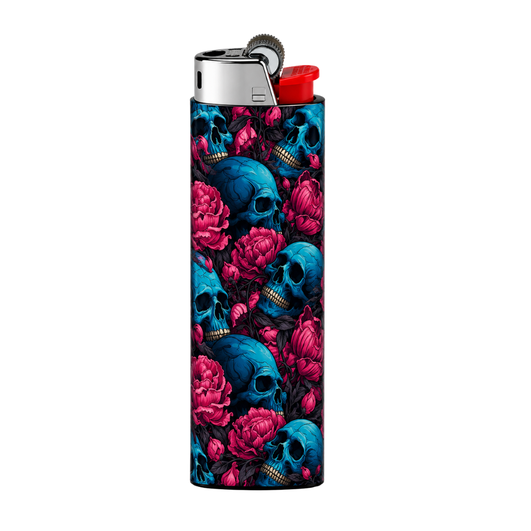 Gothic Skull & Rose Full Wrap Edition Lighter | Gift Craft