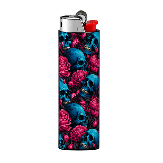 Gothic Skull & Rose Full Wrap Edition Lighter | Gift Craft