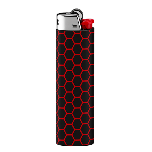 Red Hex 🔴⬡ Full Wrap Edition Lighter | Gift Craft
