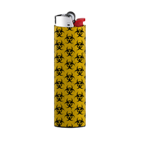 Yellow Biohazard Pattern Full Wrap Edition Lighter | Gift Craft