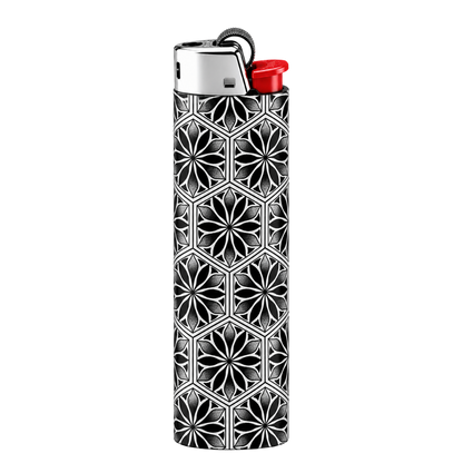 Monochrome Bloom 🌸 Full Wrap Edition Lighter | Gift Craft