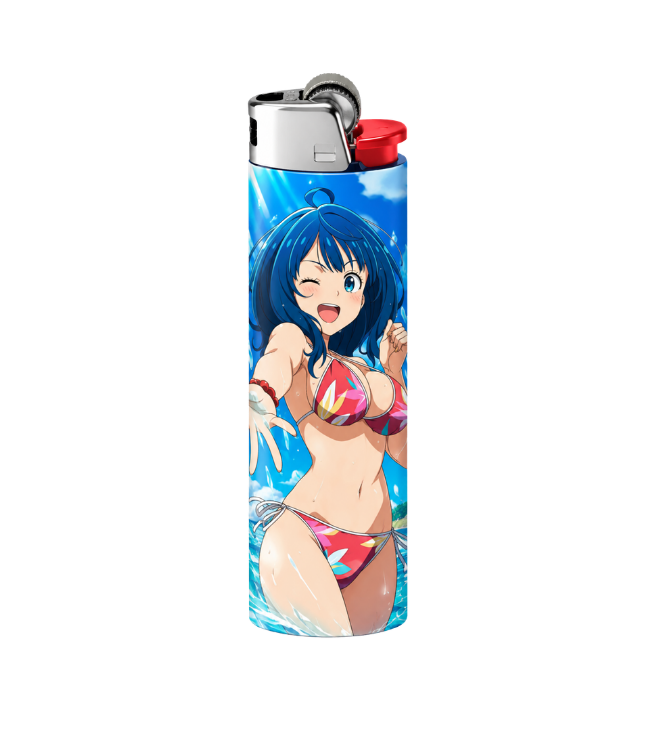 Blue Hair Baddie Dual-Side Edition Lighter | Gift Craft