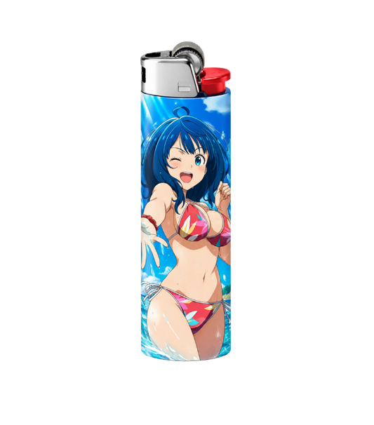 Blue Hair Baddie Dual-Side Edition Lighter | Gift Craft