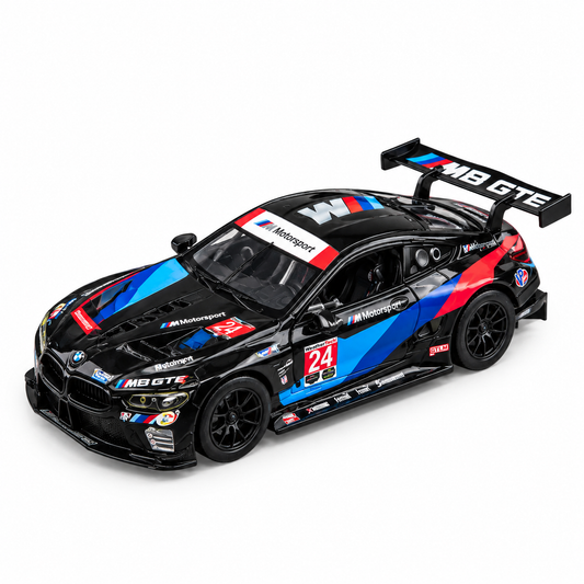 BMW M8 GTE Die-Cast Model Car – Black Motorsport Edition