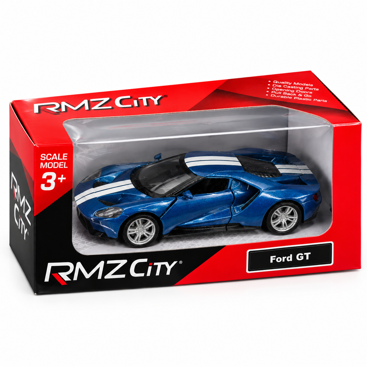 RMZ City Ford GT Blue Die-Cast Model Sports Car