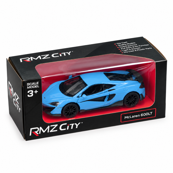 McLaren 600LT Die-Cast Model Car – Premium Blue Sports Car
