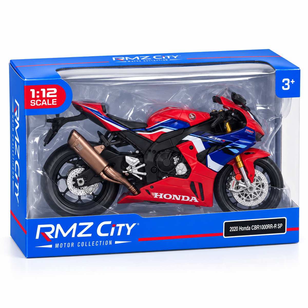 Honda CBR1000RR-R SP 1:12 Scale Model Sports Bike – Red, Blue & White Edition